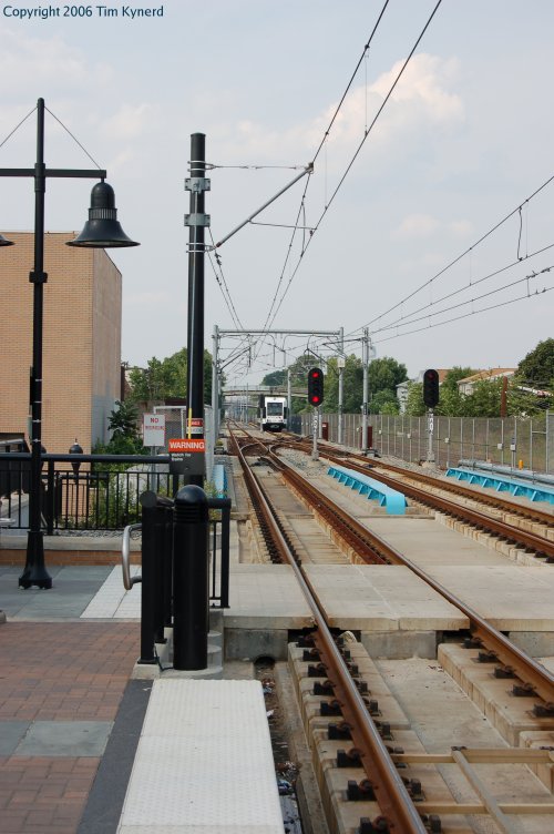 Tram departing 22nd Street