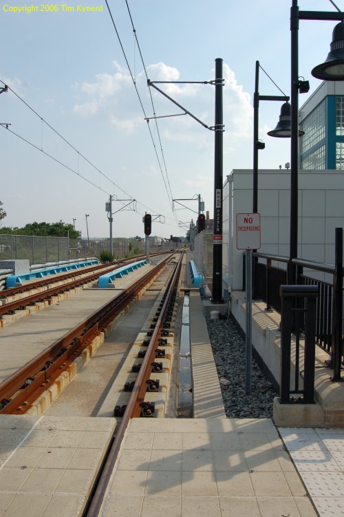 Looking toward the end of the line, 22nd Street