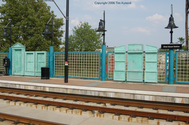 View of platform 1, 22nd Street