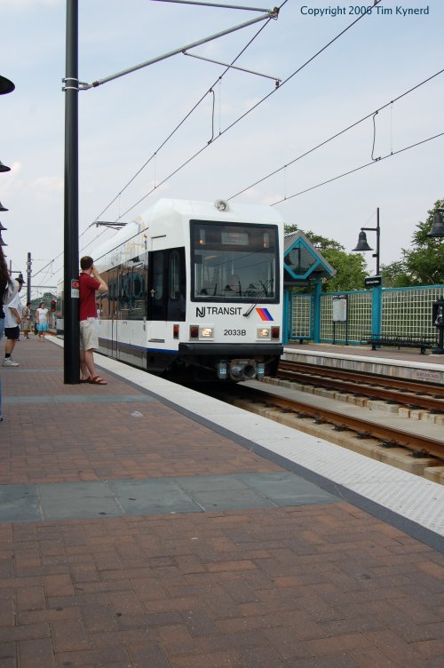 Tram entering the station, 22nd Street