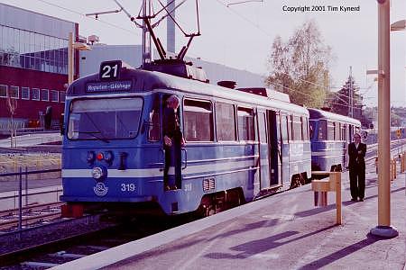 Gåshaga brygga, train stopped