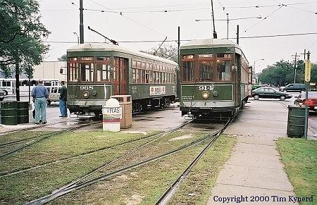 New Orleans, two cars at Carrollton and Claiborne
