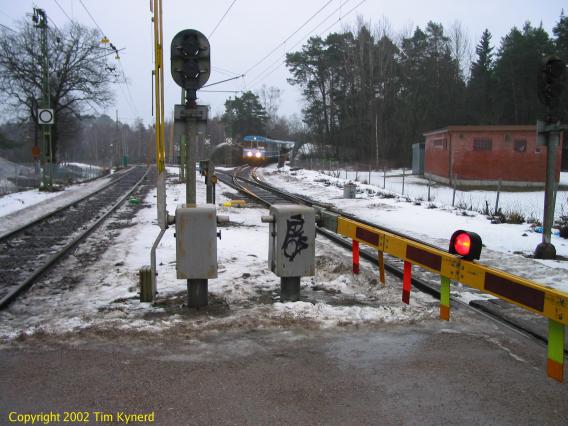 Igelboda, train from Solsidan approaching