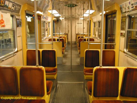 Akalla, interior of Cx train