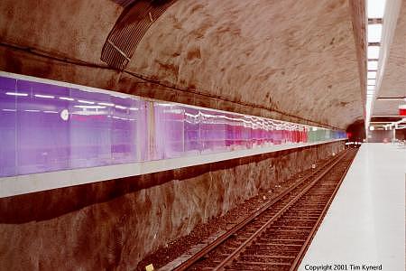 Bagarmossen, southbound track and platform face