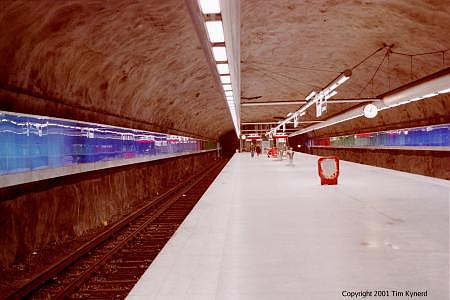 Bagarmossen, platform looking timetable north