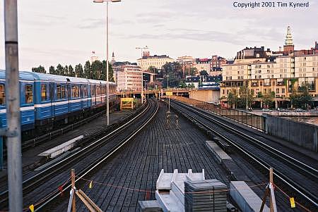 Gamla stan, southbound Tub2 train departing