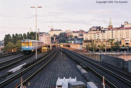 Gamla stan, southbound Tub2 train departing, 2