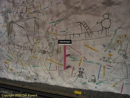 Hallonbergen, artwork on track wall (track 3)