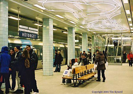 Hötorget, view of platform with C20 train