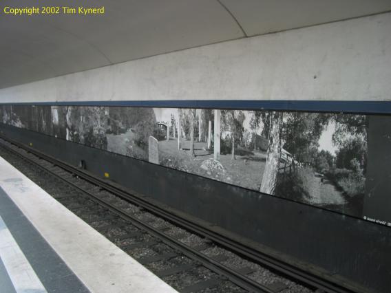 Karlaplan, photographic art on track wall