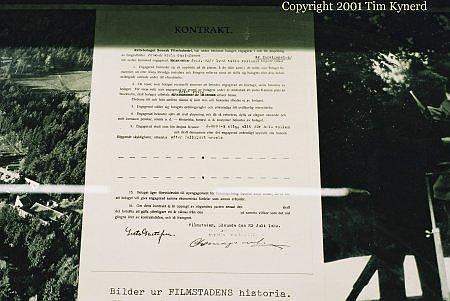 Näckrosen, Greta Gustafsson's (Greta Garbo) contract with Svensk Filmindustri