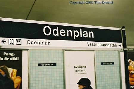 Odenplan, station name sign