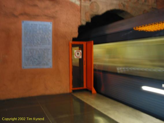 Rådhuset, southbound C20 train entering