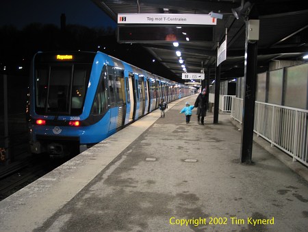 Ropsten, night view with C20 train