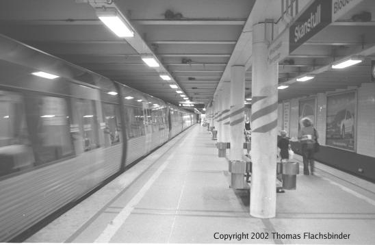 Skanstull, northbound train