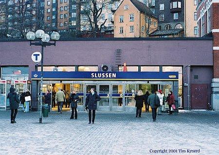 Slussen, outside view of north station entrance
