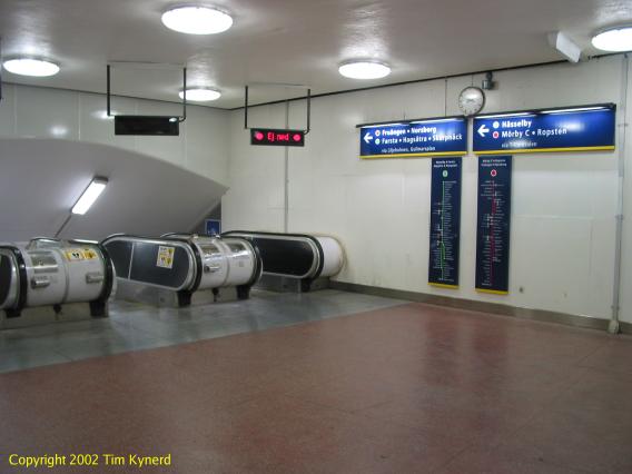Slussen, escalator bank in north ticket hall