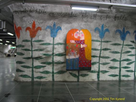 Tensta, artwork on end wall
