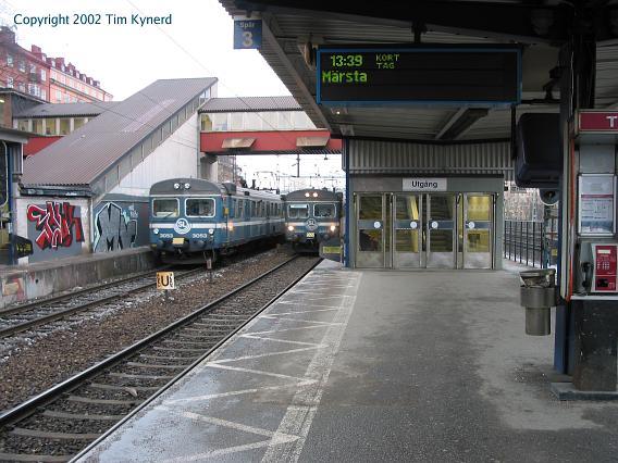 Karlberg, two trains passing each other
