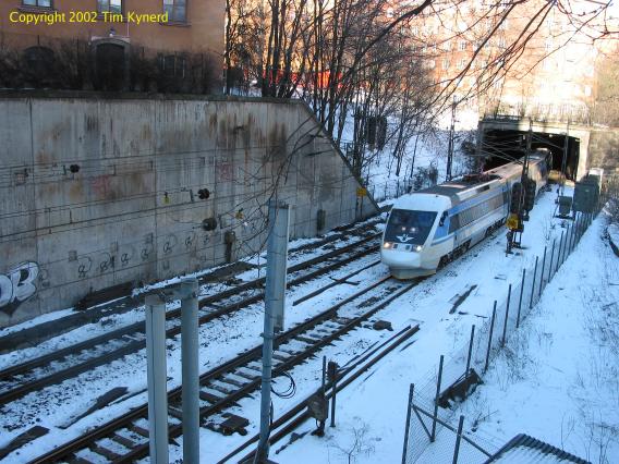 Stockholms södra, open cut north of the station