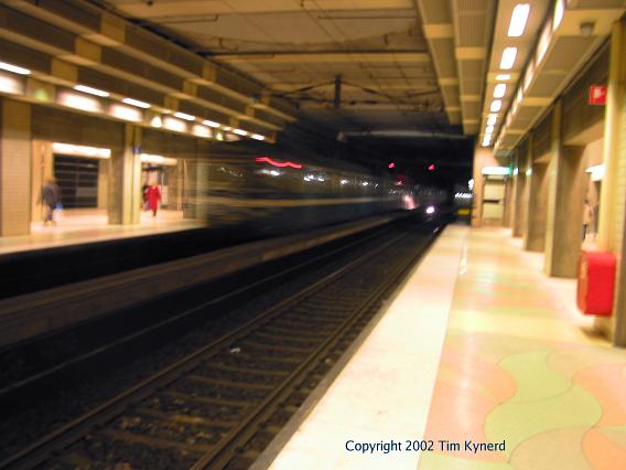 Stockholms södra, southbound train departing