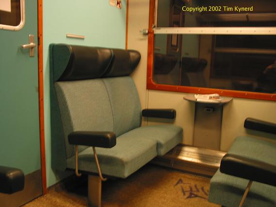 Stockholms södra, seating group in a Danish car