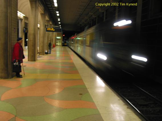 Stockholms södra, southbound train arriving
