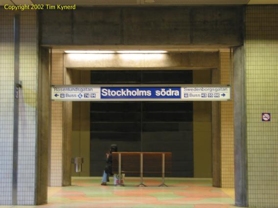 Stockholms södra, station sign