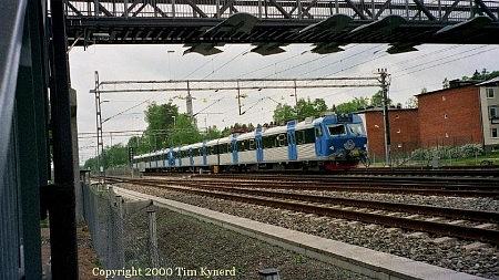 Västerhaninge, train stabled on siding