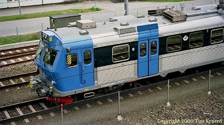 Västerhaninge, close view of stabled train